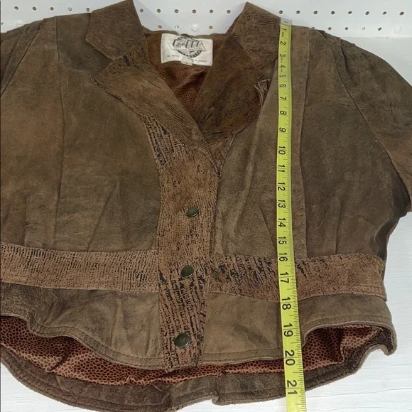 Vintage Global Identity G-III Leather Fashions Jacket. Brown. Bolero Style. Sz M - Picture 16 of 16